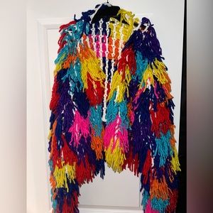 Multi color CROCET cardigan (Crop)